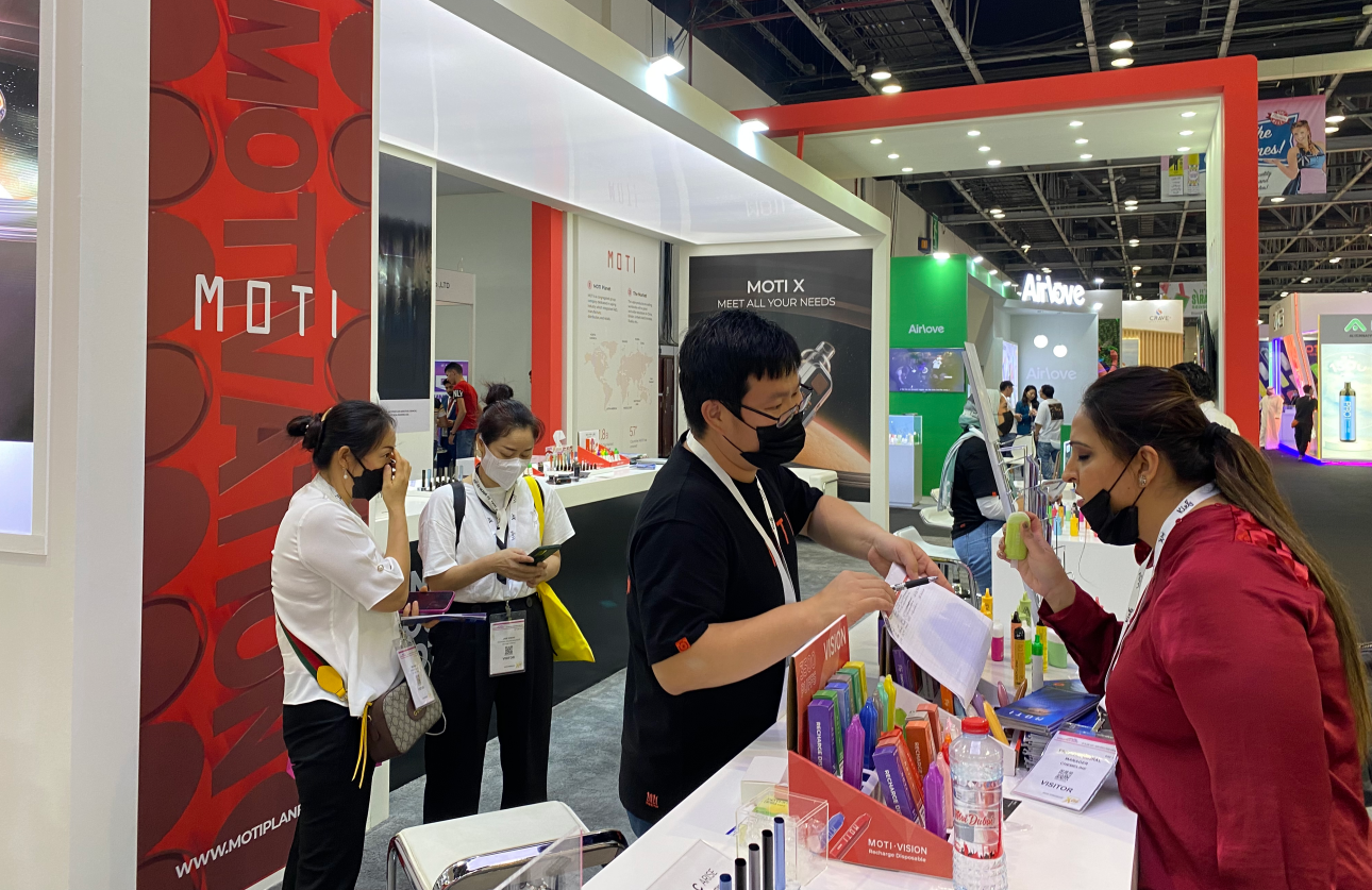 Suivre MOTI pour ressentir l'enthousiasme du World Vape Show à DUBAÏ !